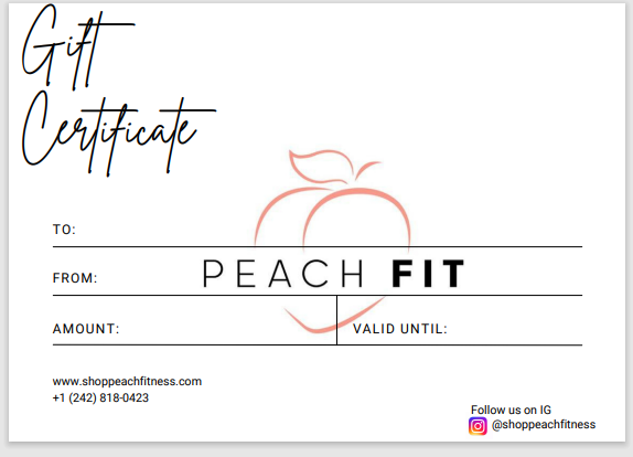 PeachFit Gift Cards